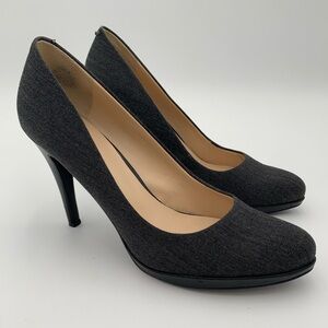 Nine West Dark Gray Heels with Stiletto and Platform